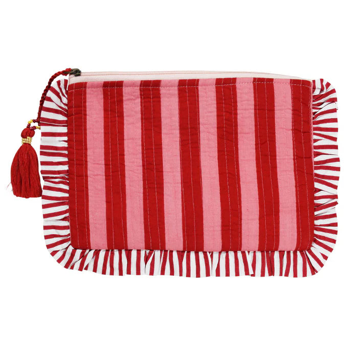 Pink & Red Lobster Print Make-Up Bag QMF469 rear