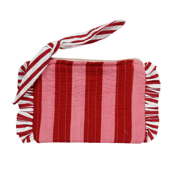 Pink and Red Lobster Print Quilted Mini Make-Up Bag QPB469 rear