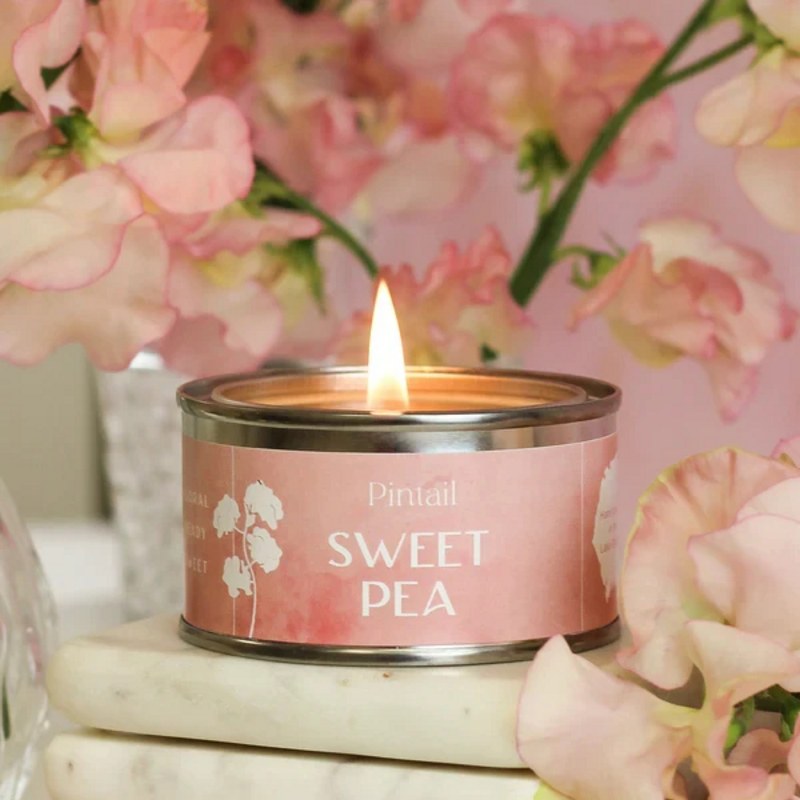 Pintail Candle Sweet Pea Paint Pot Candle front