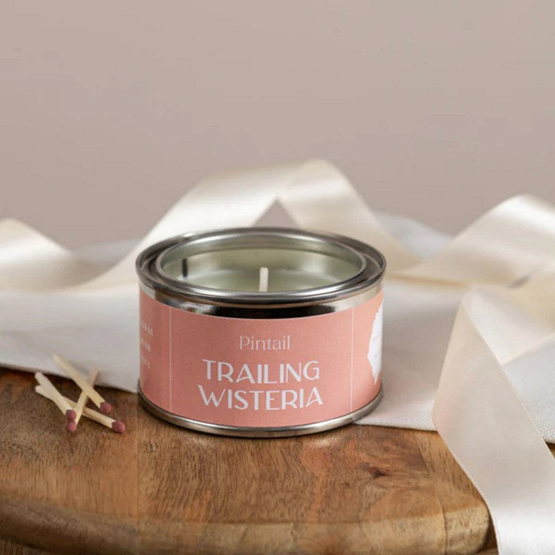 Pintail Candle Trailing Wisteria Paint Pot Candle unlit