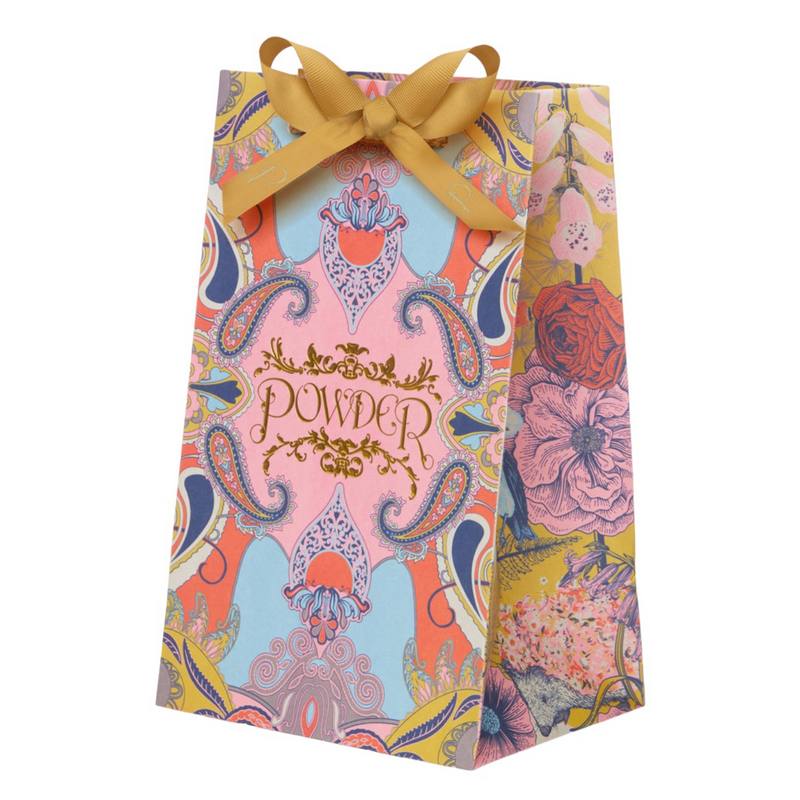 Powder Designs Cosy Floral Wrist Warmers Rust COS102 packaging