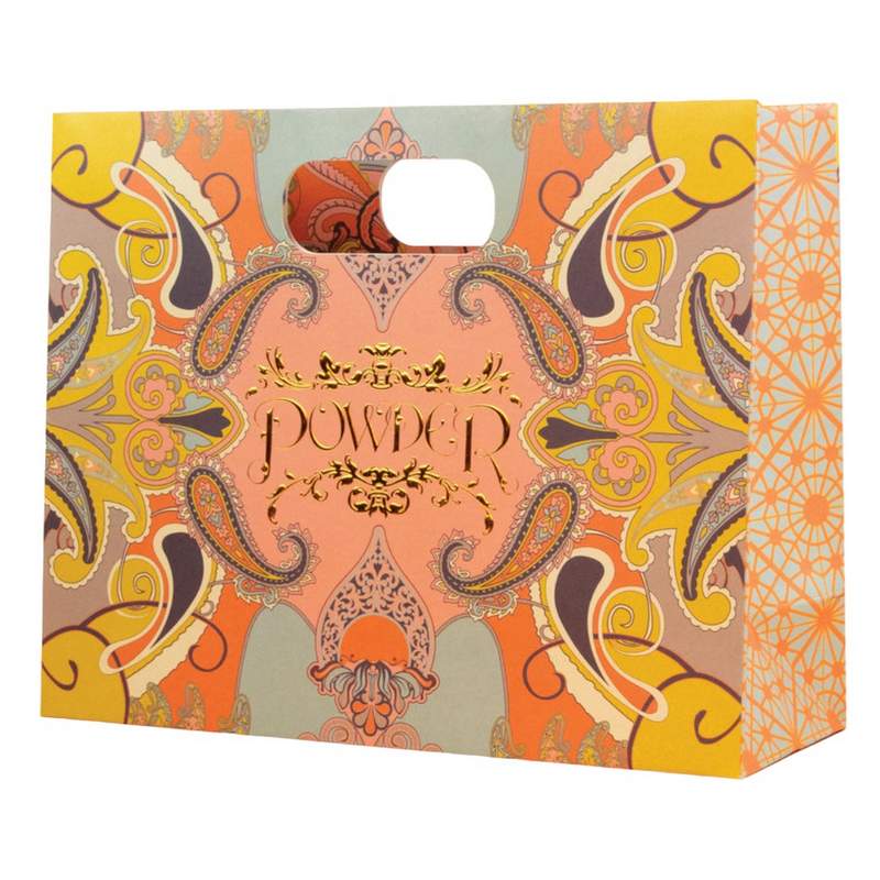 Powder Designs Folk Art Deer Velvet Zip Pouch Slate VZP16 packaging