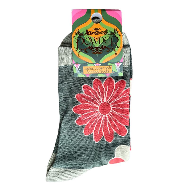 Powder Designs Kaleidoscope Floral Ladies Ankle Socks SOC619 front