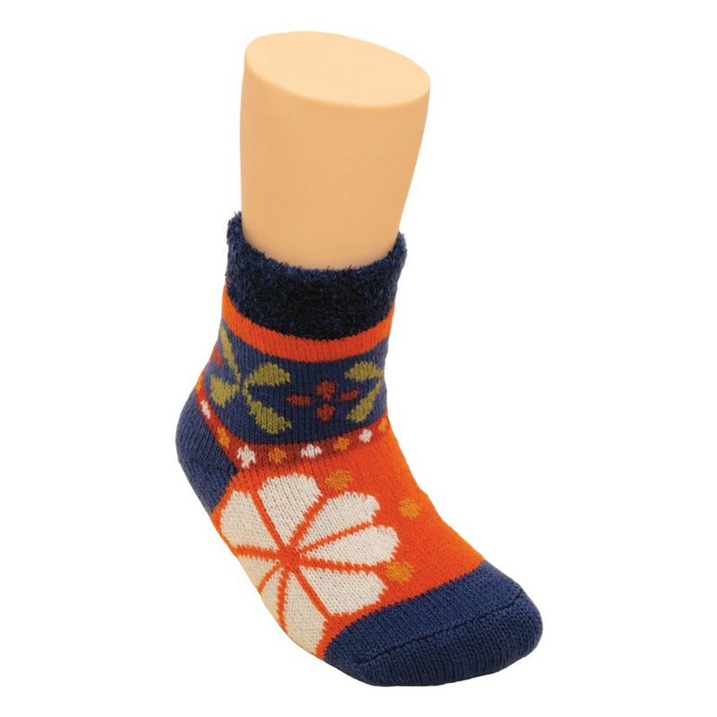 Powder Designs Kids Cozy Socks Fair Isle Tangerine KSOC2main