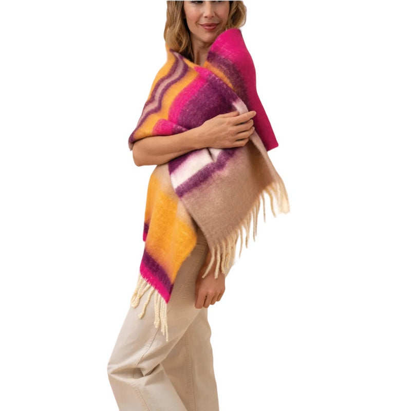 Powder Designs Murphy Cosy Scarf Damson & Mustard MUR1