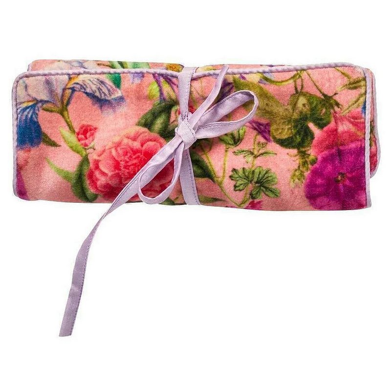 Powder Designs Velvet Jewellery Roll Floral Study Petal JR01 front