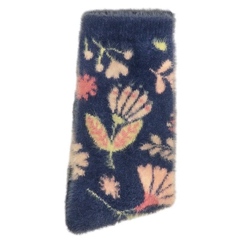 Powder Designs Watercolour Flowers Fuzzy Slipper Socks SOC659 folded