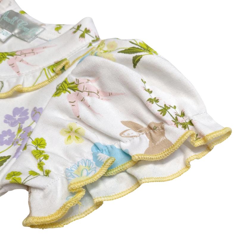 Powell Craft Rabbit Print Babygrow RAB8 sleeve