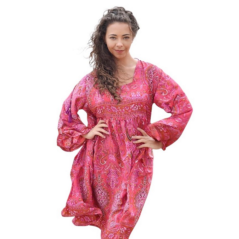 Phoebe Paisley Print Baby Doll Dress One Size