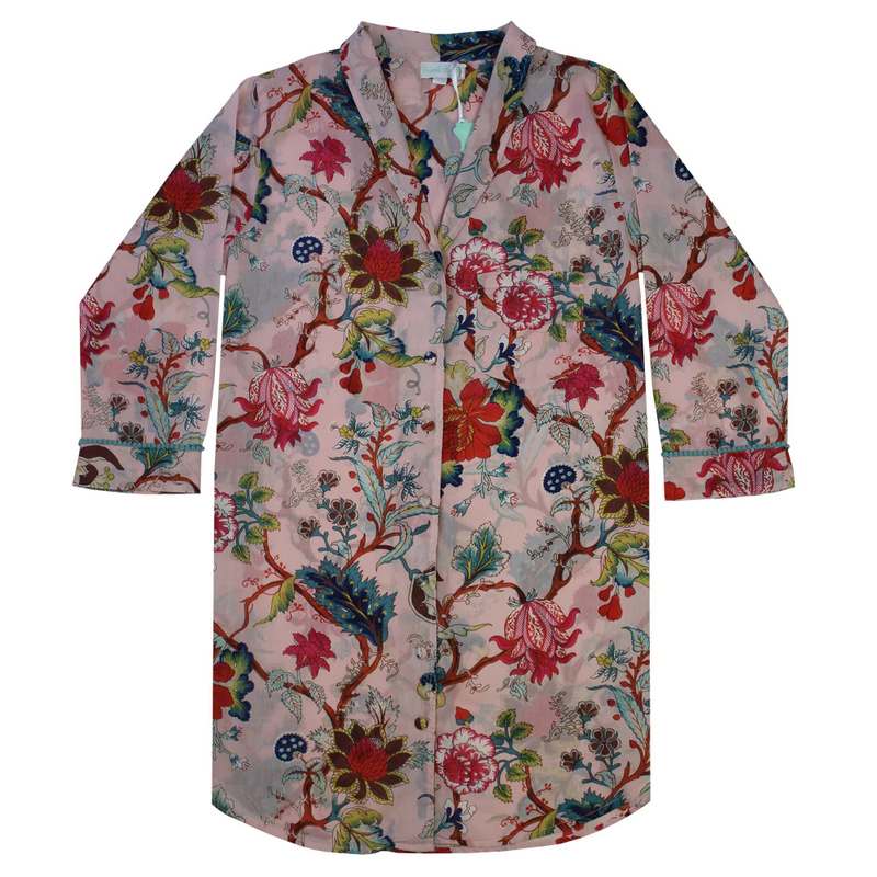 Powell Craft Pink Exotic Flower Ladies Nightshirt NS17 main