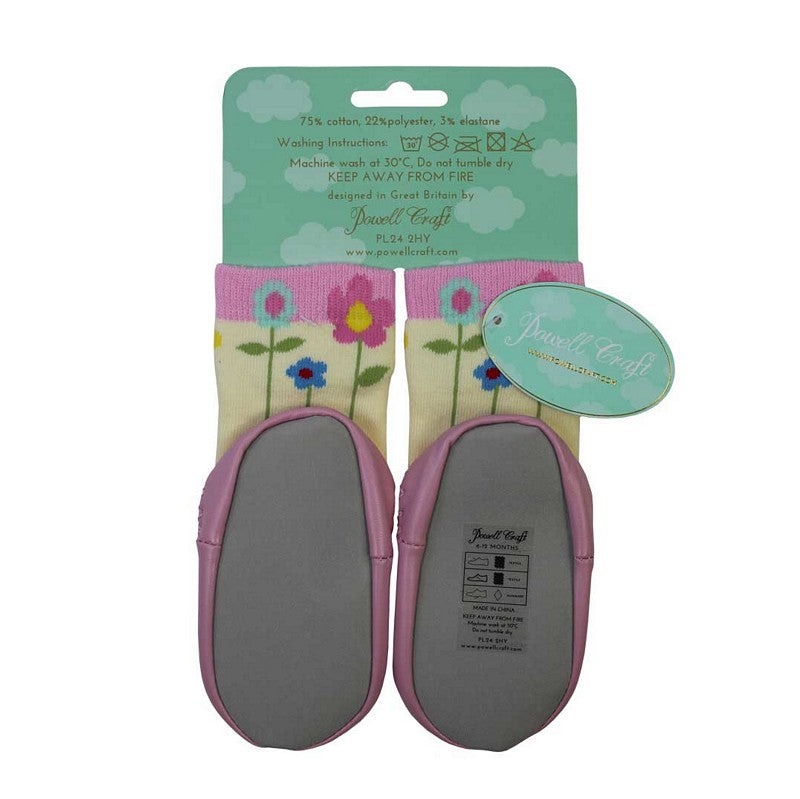 Powell Craft Rabbit Cosy Slipper Socks Moccasins HKRAM back