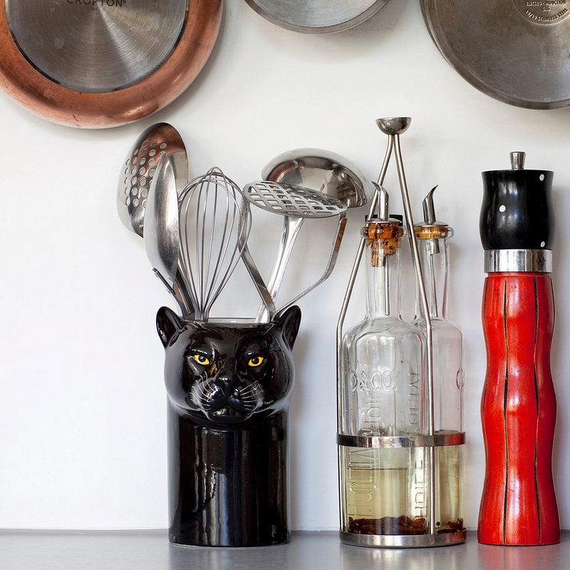 Quail Ceramics Utensil Pot Panther lifestyle