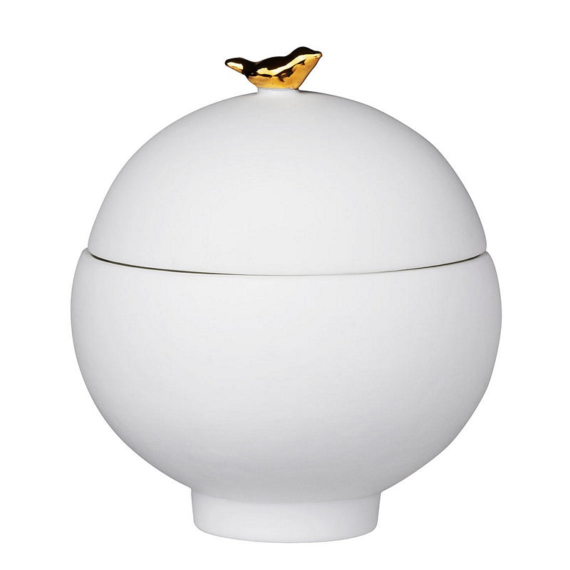 Rader Porcelain White Jar Bird Stories 12551 main