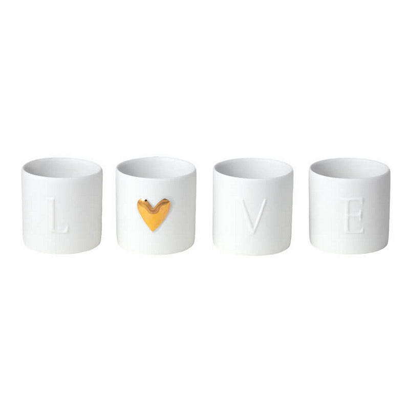 Rader Set of 4 Porcelain Love Lights 14343 main