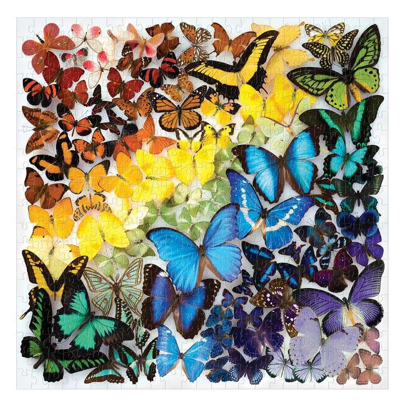Rainbow Butterflies 500 Piece Jigsaw Puzzle completed