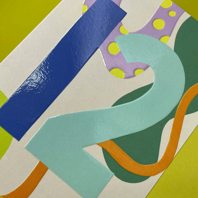 Raspberry Blossom Age 12 Birthday Card NEA07 detail