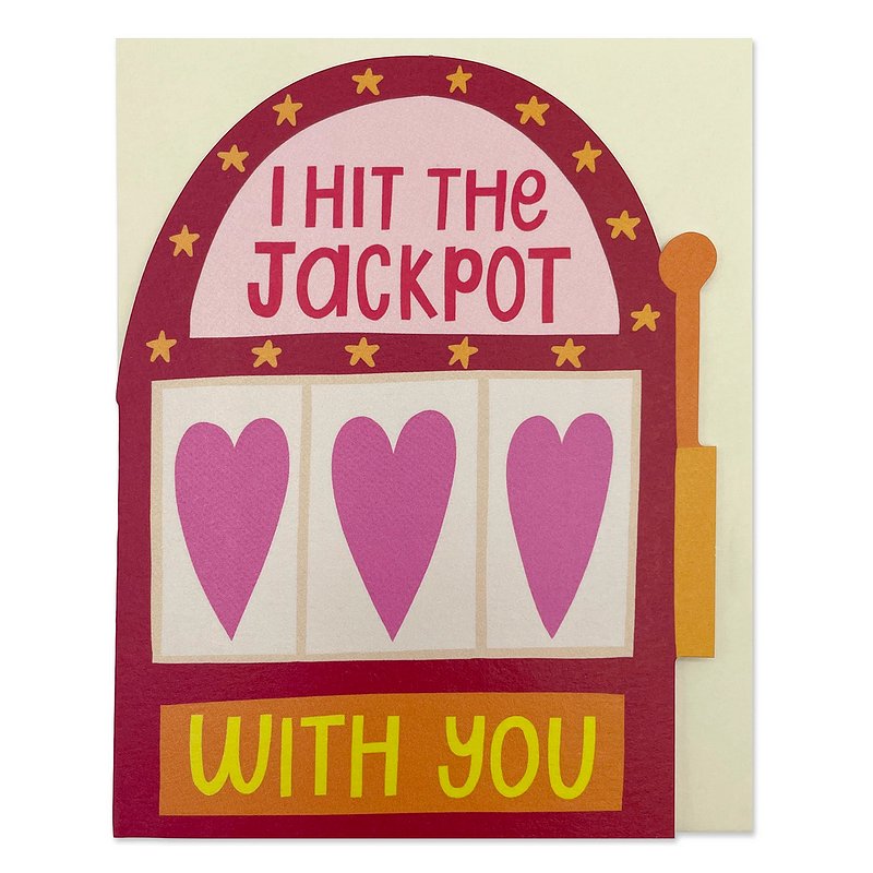 Raspberry Blossom I Hit The Jackpot With You Card LIJ40 front