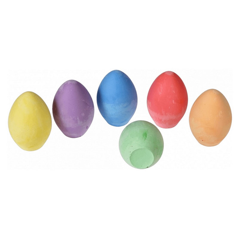 Rex 6 Coloured Chalk Eggs 29358 contents