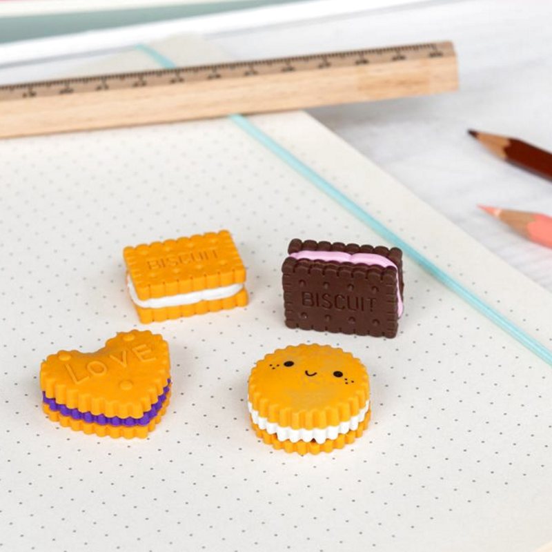 Rex International Biscuit Erasers Set of 4 31418 lifestyle