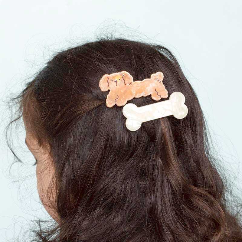Rex International Dog & Bone Hair Clips Set Of 2 31188 model