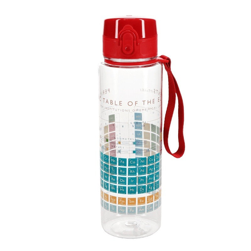 Rex International Drinking Bottle with Push Button Periodic Table 700ml 30960 front