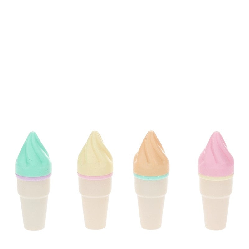 Rex International Ice Cream Mini Highlighters Set of 4 30990 front lids on