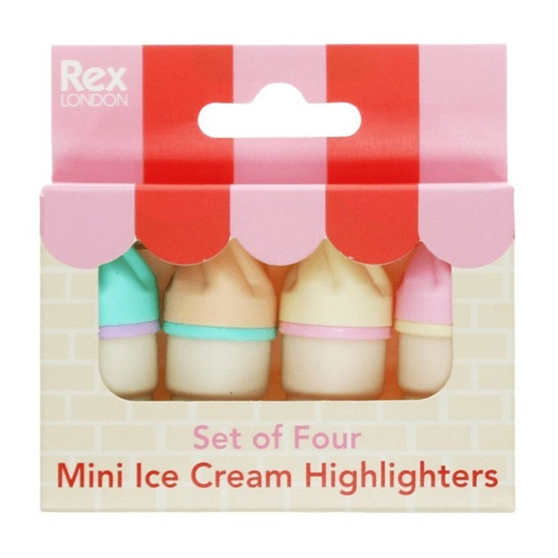 Rex International Ice Cream Mini Highlighters Set of 4 30990 packaging ront