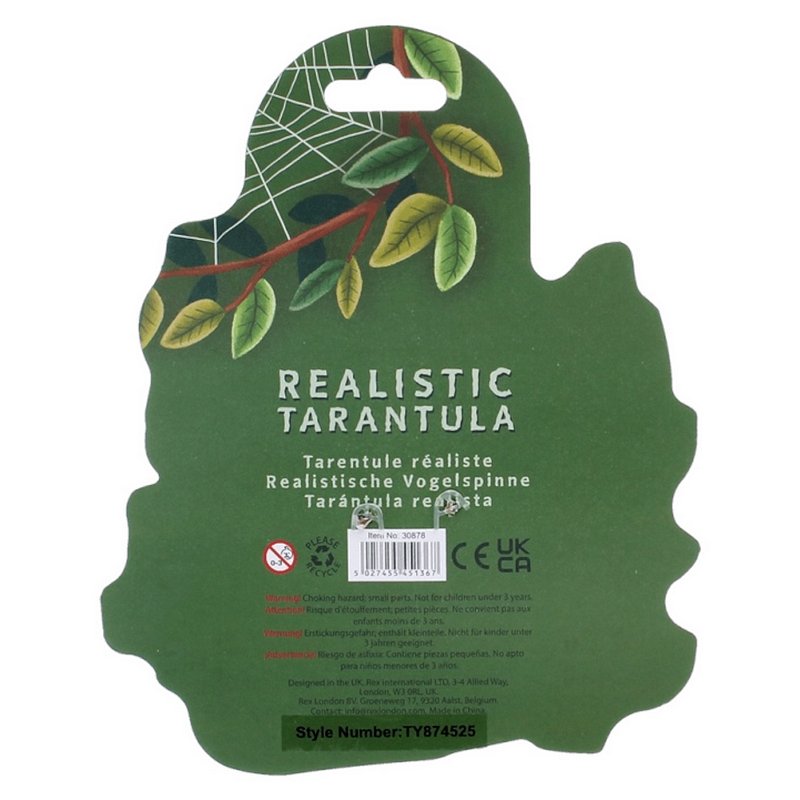 Rex International Realistic Tarantula Toy 30878 rear