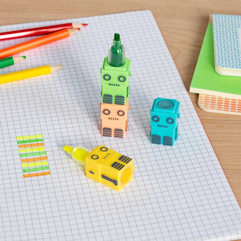 Rex International Robot Stackable Highlighter Set 30989 lifestyle
