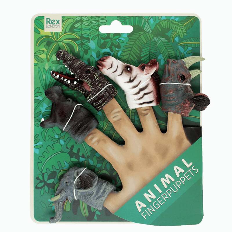 Rex International Safari Animal Finger Puppets Set of 5 31019 packaging front
