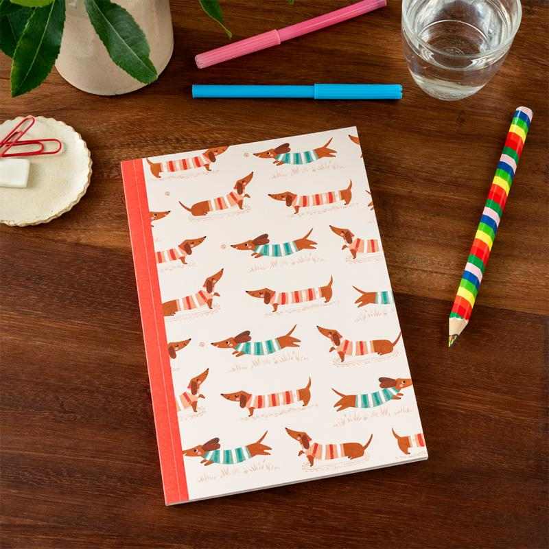 Rex International Sausage Dog A5 Notebook 30452 lifestyle