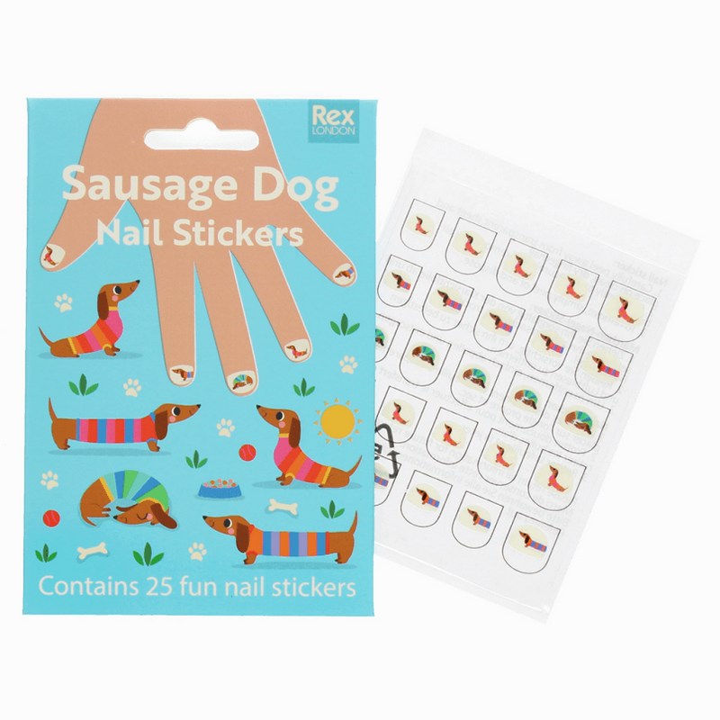 Rex International Sausage Dog Nail Stickers 30513 open