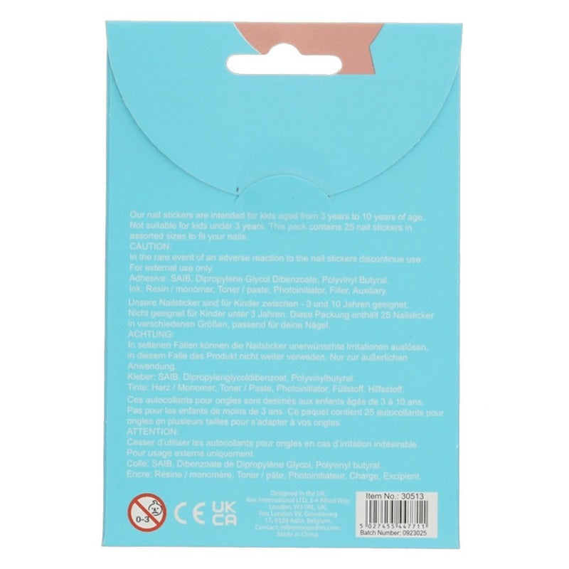 Rex International Sausage Dog Nail Stickers 30513 rear