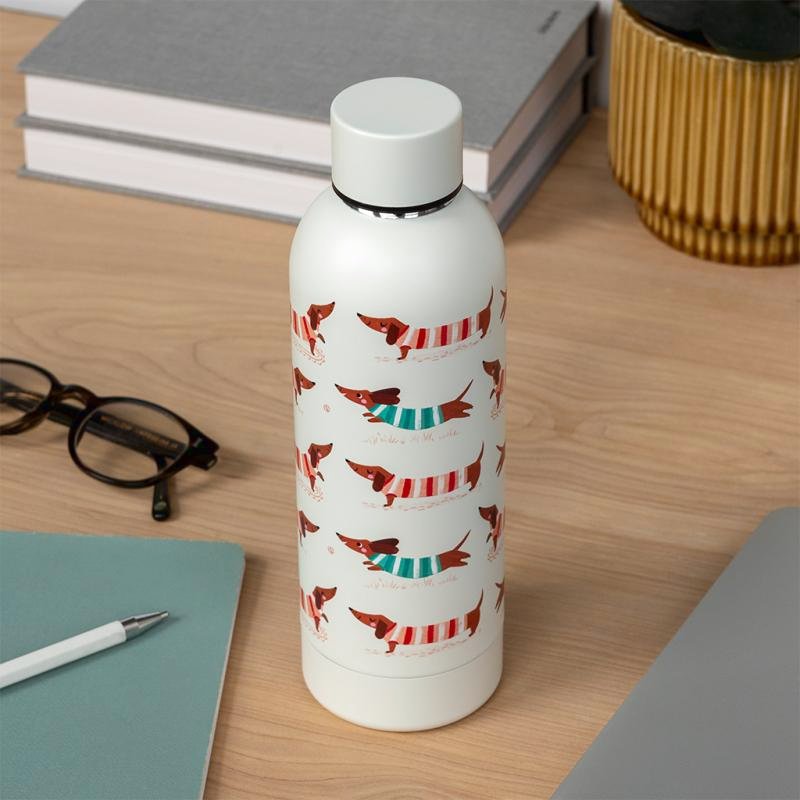 Rex International Sausage Dog Stainless Steel Water Bottle 30865 lifestyle
