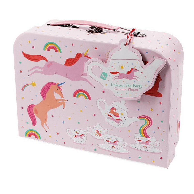 Rex International Unicorn Ceramic Tea Party Set 31678 case