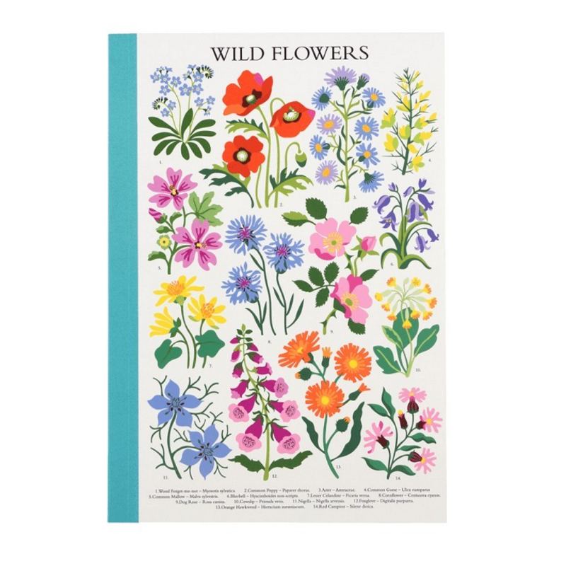 Rex International Wild Flowers A5 Notebook 29414 front