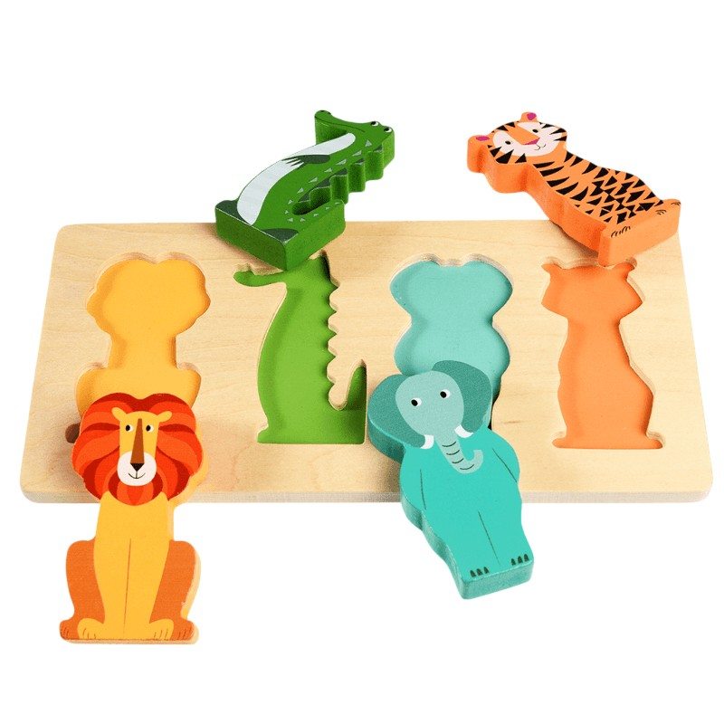 Rex International Wooden Puzzle Colourful Creatures 29951 shapes out