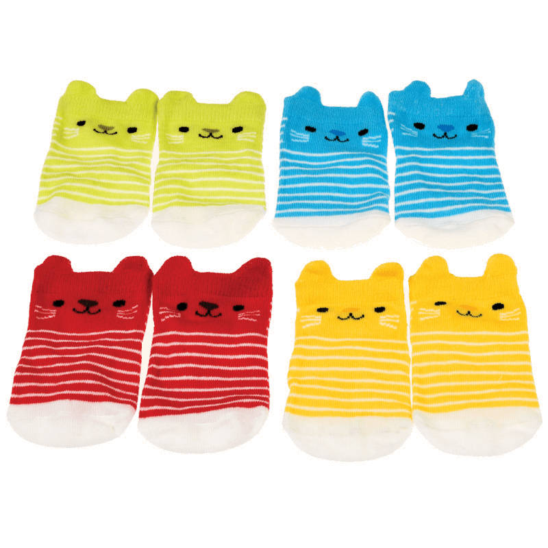Rex London Kitten 4 Pairs Baby Socks 27478 selection