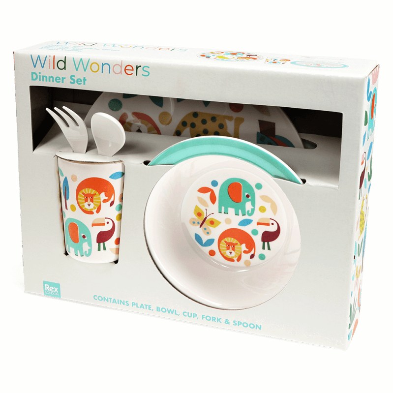 Rex London Melamine Dinner Set Wild Wonders 30783 box front