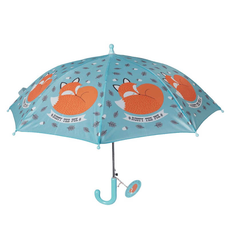 Rex London Rusty The Fox Child's Umbrella 24826 open