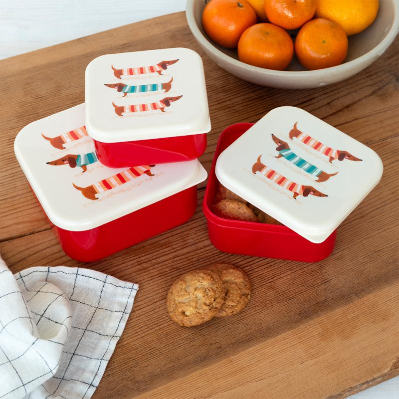Rex London Sausage Dog Snack Boxes Set 30711 lifestyle