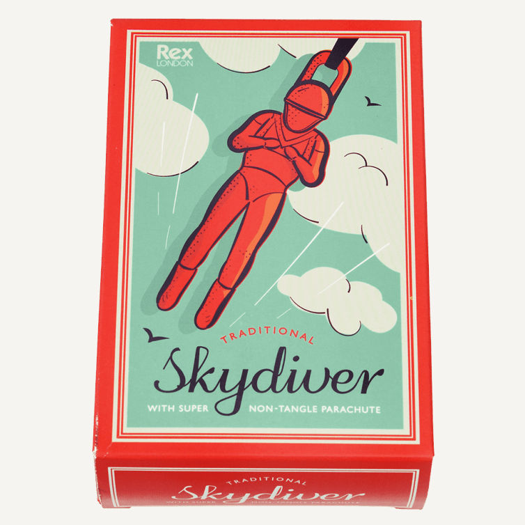 Rex London Traditional Skydiver Toy 30126 box front