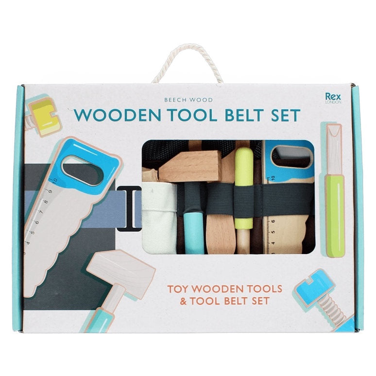 Rex London Wooden Tool Belt Set 30603 box front
