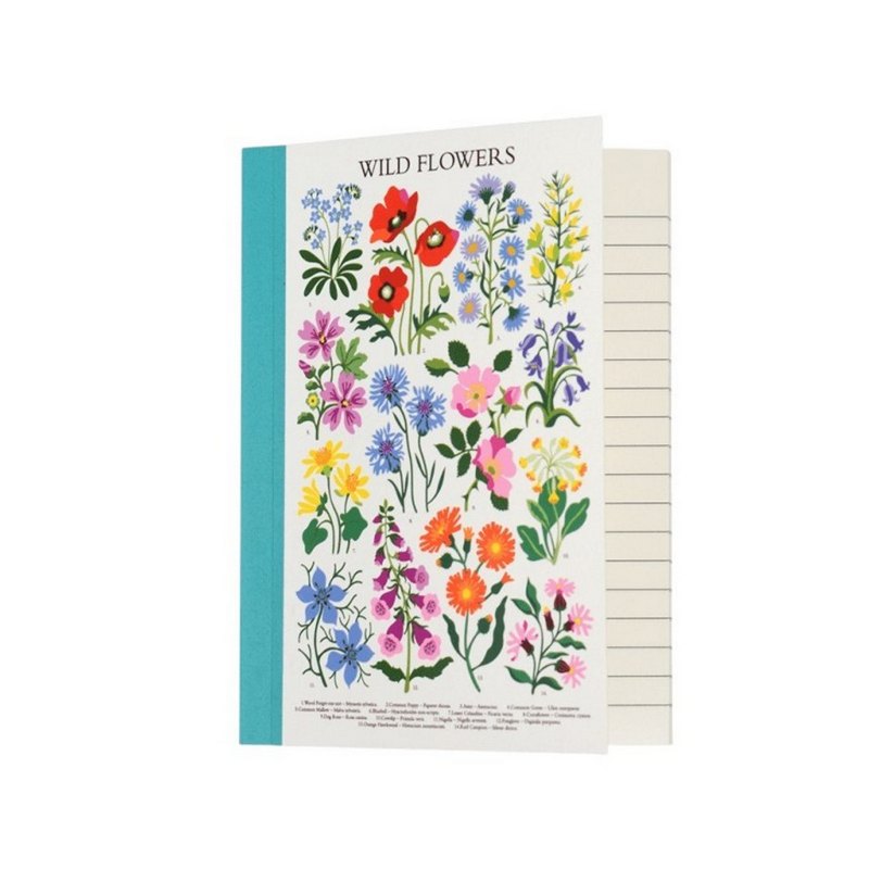 Rex International Wild Flowers A6 Notebook 29422 open