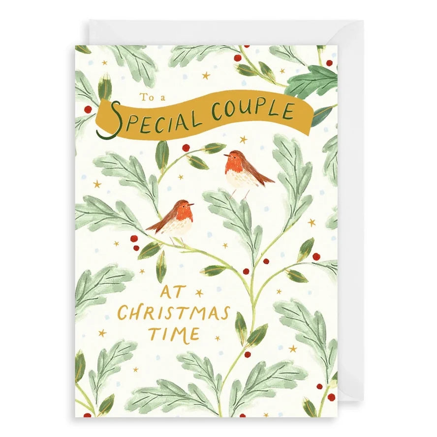 Robins Christmas Card To A Special Couple AFRX287 front