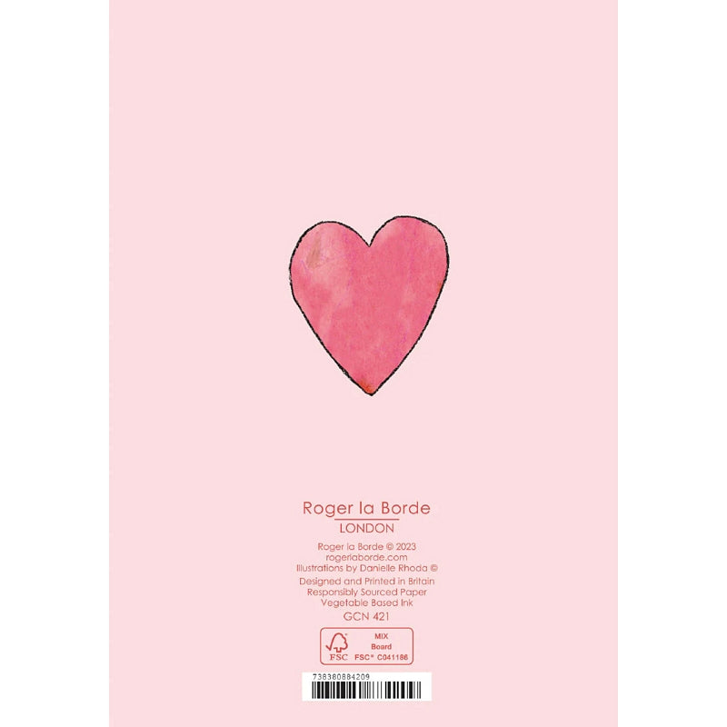Roger La Borde Engagement Petite Card Red Flower GCN421 back