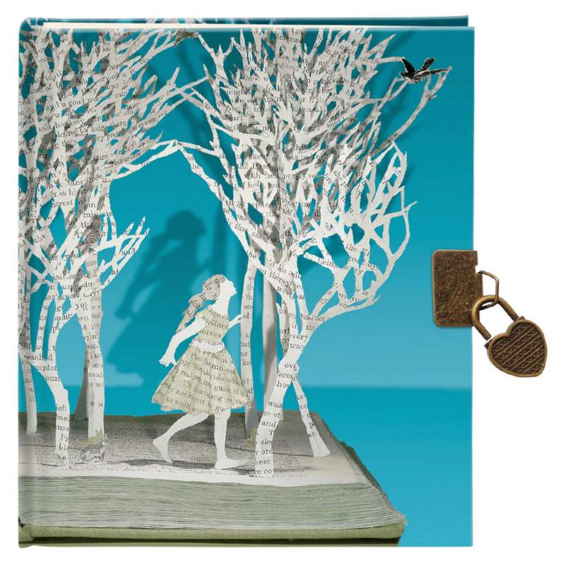 Roger La Borde Girl in Forest Lockable Notebook ASD032 front