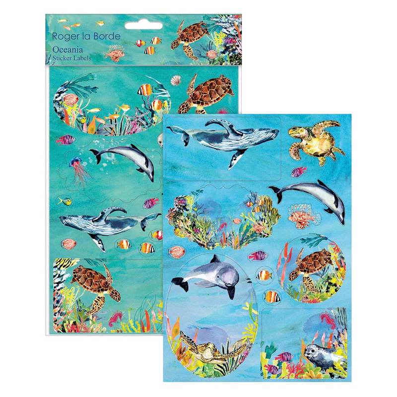 Roger La Borde Oceania Sticker Labels Sheet main