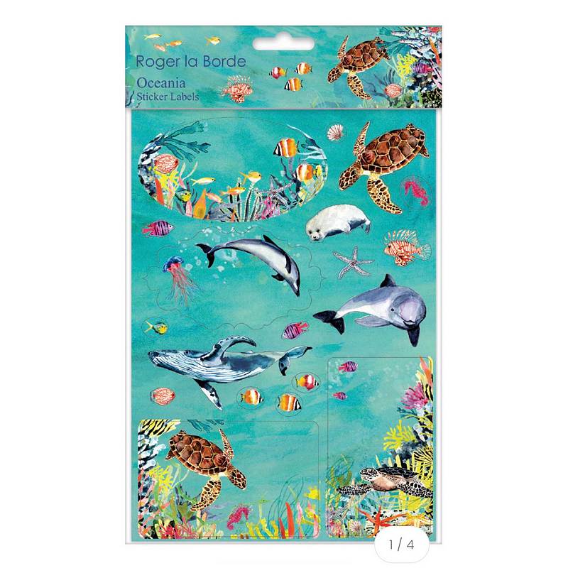 Roger La Borde Oceania Sticker Labels Sheet packet front