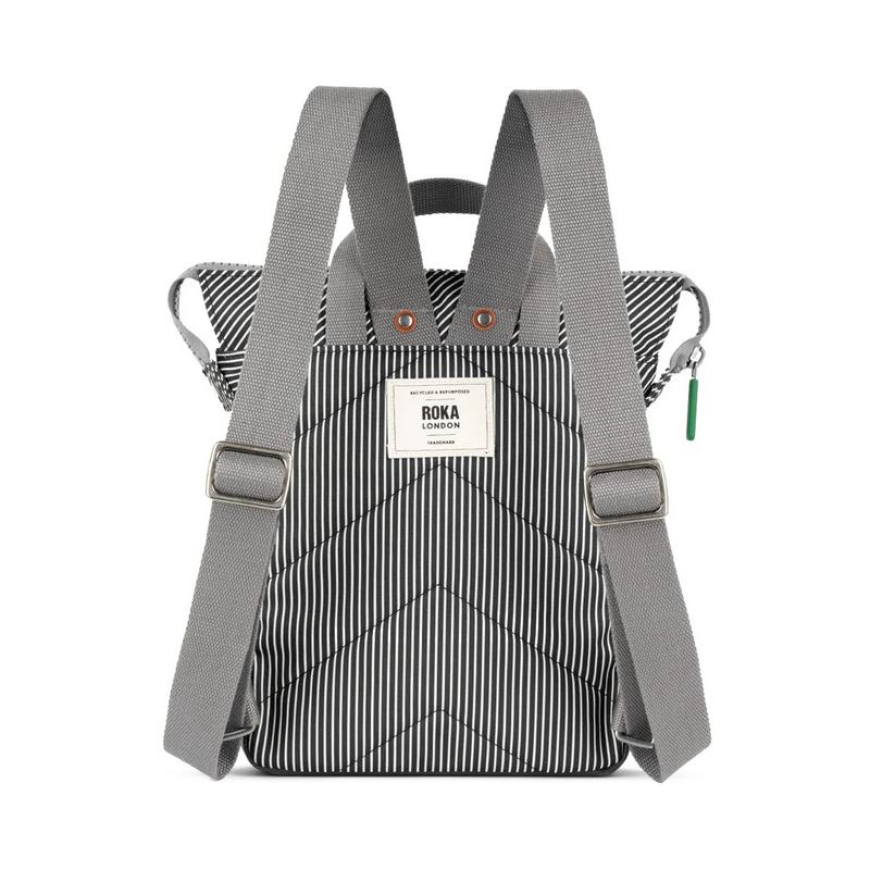 Roka Backpack Bantry B Sustainable Small Mixed Hickory Stripe rear